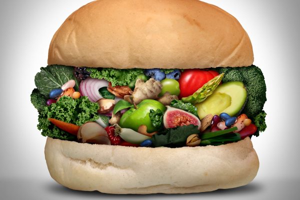 Vegan,Burger,Concept,As,A,Healthy,Green,Hamburger,Made,Of